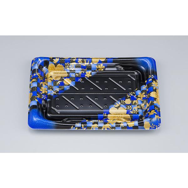 【蓋付き】SFうま皿24(花雅青) 【本体50枚・蓋50枚セット】